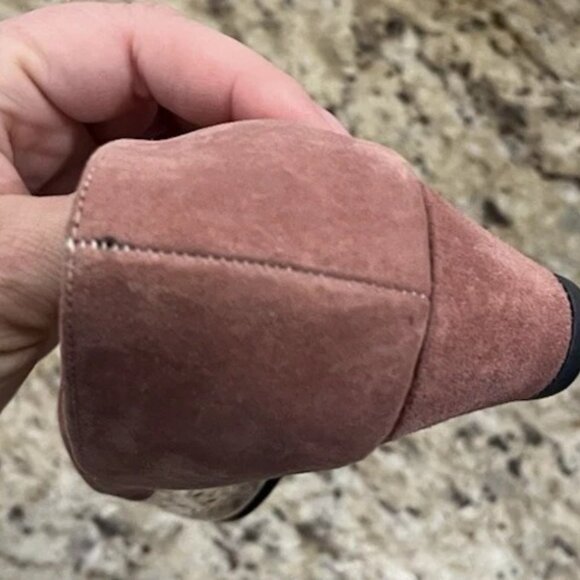 Vintage California Magdesians Women’s Clear Vinyl Suede Trim Peep Toe Size 6M - Picture 3 of 12